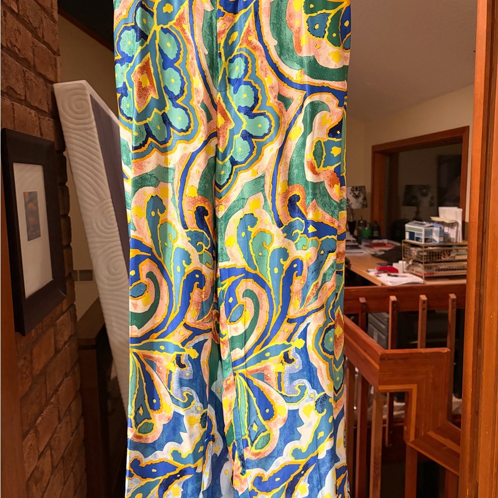 Anthropologie Maeve Multicolor Wide Ankle Leg Pants